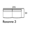 Roxanne 3-Zits 205 cm Links/Rechts