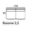 Roxanne 2,5-Zits 150 cm