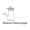 Roxanne Chaise Longue 101 x 153 cm Rechts/Links