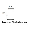 Roxanne Chaise Longue 115 x 153 cm Rechts/Links