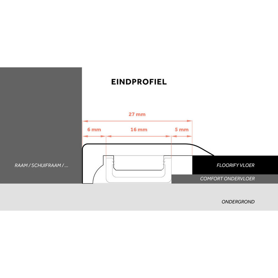 Cider PVC Eindprofiel (2 meter) Cider PVC Eindprofiel (2 meter)