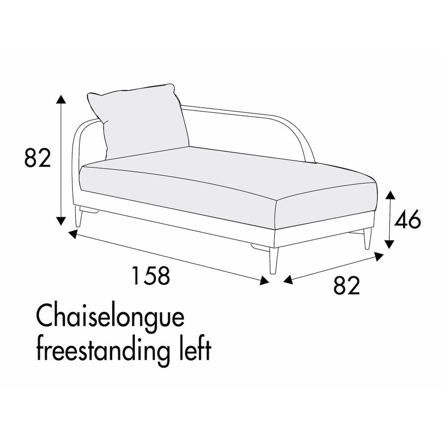 Jenny Loungebank 82 x 158 cm Rechts/Links Jenny Loungebank 82 x 158 cm Rechts/Links