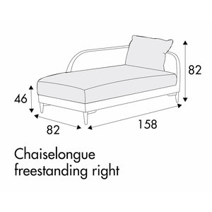 Jenny Loungebank 82 x 158 cm Rechts/Links