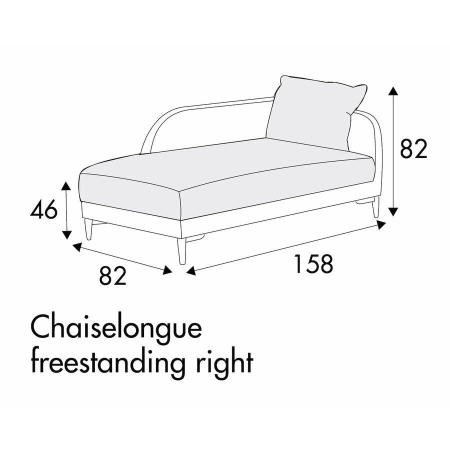 Jenny Loungebank 82 x 158 cm Rechts/Links Jenny Loungebank 82 x 158 cm Rechts/Links