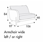 Jenny Fauteuil 106 cm Rechts/Links Jenny Fauteuil 106 cm Rechts/Links