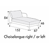 Jenny Chaise Longue 87 x 152 cm Rechts/Links