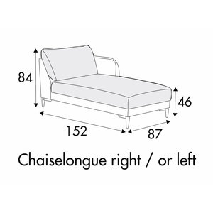 Jenny Chaise Longue 87 x 152 cm Rechts/Links