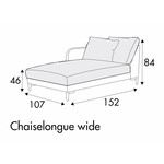 Jenny Chaise Longue 107 x 152 cm Rechts/Links - met Kussen Jenny Chaise Longue 107 x 152 cm Rechts/Links - met Kussen