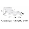 Jenny Chaise Longue 107 x 152 cm Rechts/Links