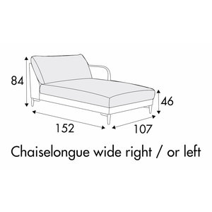 Jenny Chaise Longue 107 x 152 cm Rechts/Links