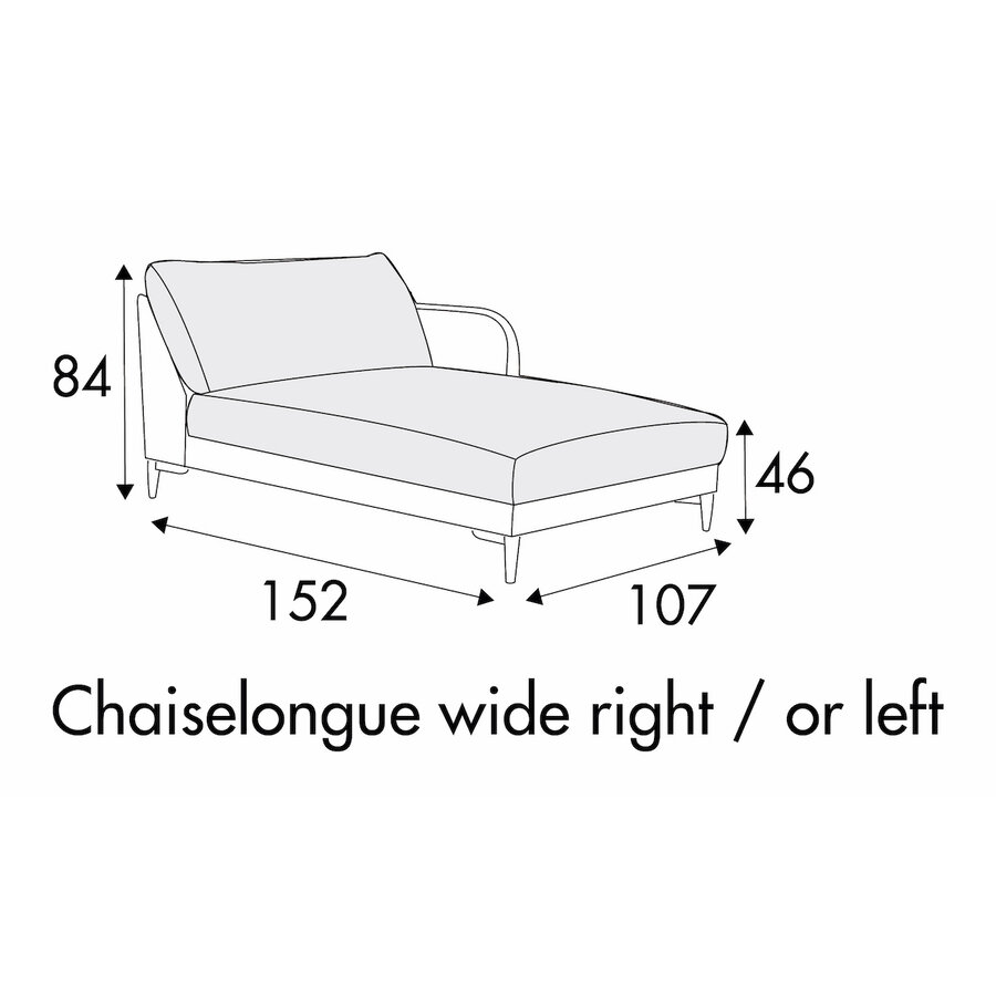 Jenny Chaise Longue 107 x 152 cm Rechts/Links