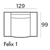 Felix Fauteuil 129 cm