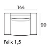 Felix Fauteuil 144 cm