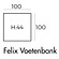 Felix Voetenbank 100 x 100 cm