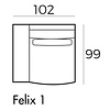 Felix 1-Zits 102 cm Links/Rechts