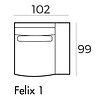 Felix 1-Zits 102 cm Links/Rechts
