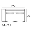 Felix 2,5-Zits 177 cm Links/Rechts