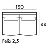 Felix 2,5-Zits 150 cm