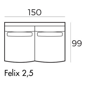 Felix 2,5-Zits 150 cm