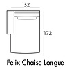 Felix Chaise Longue 132 x 172 cm Rechts/Links