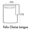 Felix Chaise Longue 132 x 172 cm Rechts/Links