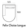 Felix Chaise Longue 123 x 160 cm Rechts/Links