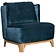 Alma Fauteuil Navy Blauw Velvet