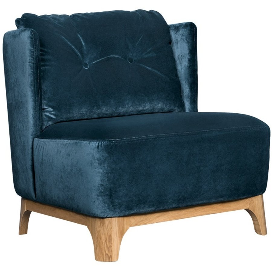 Alma Fauteuil Navy Blauw Velvet Alma Fauteuil Navy Blauw Velvet