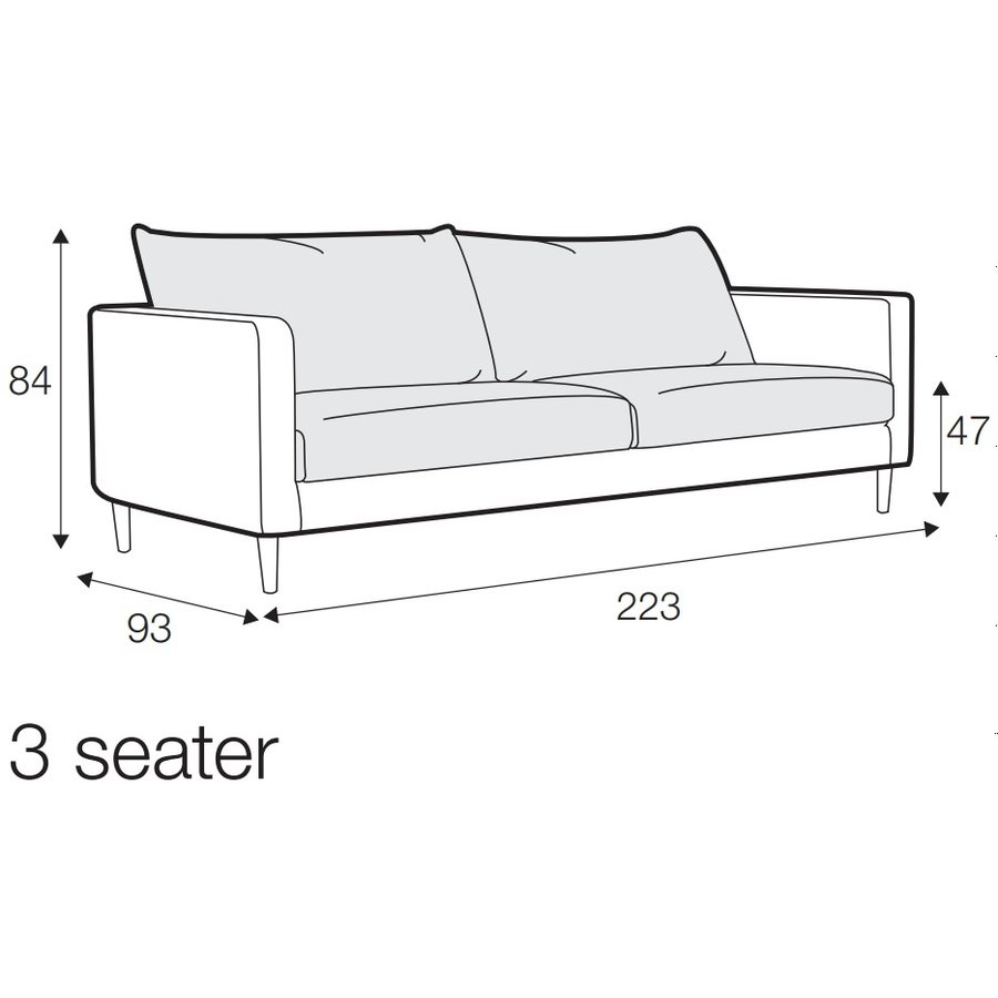 Bianca 3-zits Bank Grijs / Bruin Bianca 3-zits Bank Grijs / Bruin
