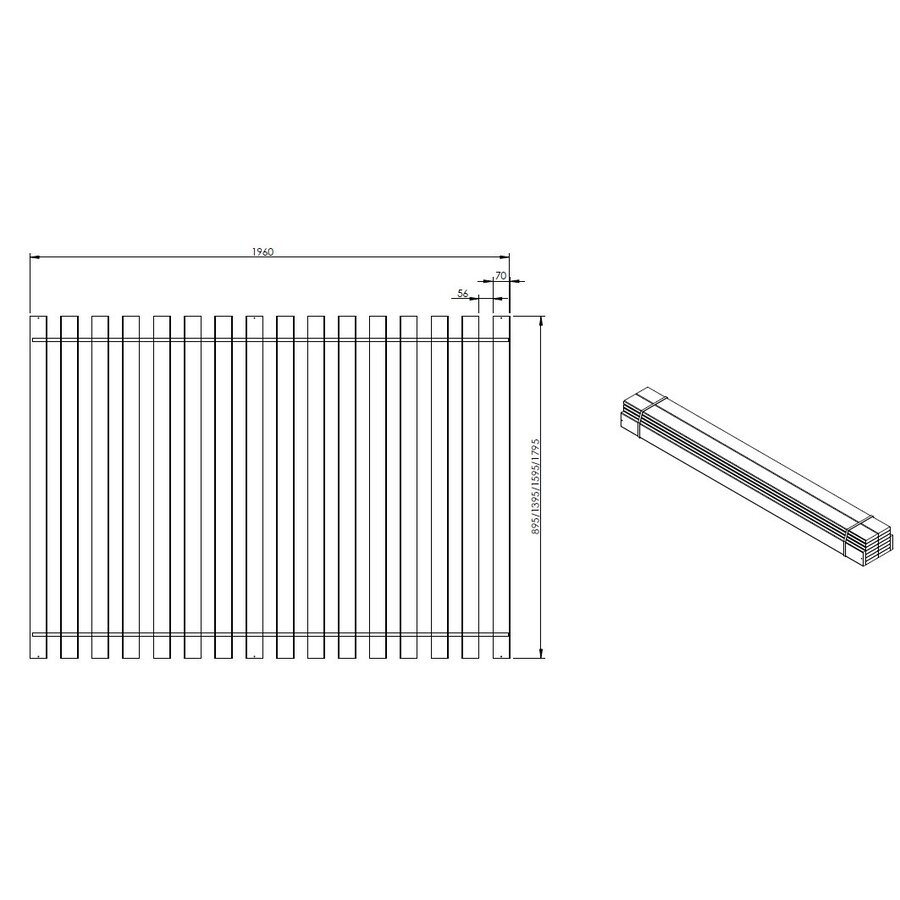 Rollattenbodem 90 x 200 cm 15 Latten Rollattenbodem 90 x 200 cm 15 Latten