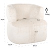 Donna Fauteuil Wit Chenille