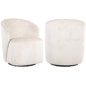 Richmond Interiors Sofia Draaifauteuil Wit Chenille