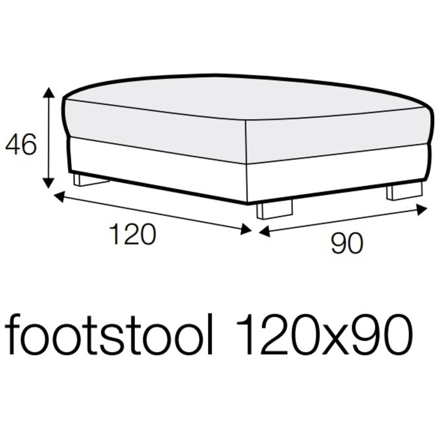 Brandon Voetenbank 120 x 90 cm Grijs Brandon Voetenbank 120 x 90 cm Grijs