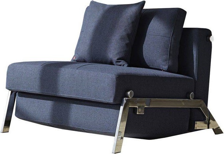 Innovation Living Cubed Chrome 140 cm Slaapbank Blauw