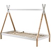 Tipi Bed 90 x 200 cm met Bedlade Wit / Naturel