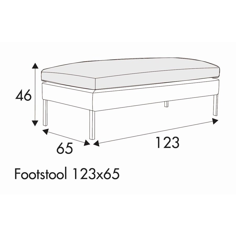Justus Voetenbank Oranje 123 x 65 cm Justus Voetenbank Oranje 123 x 65 cm