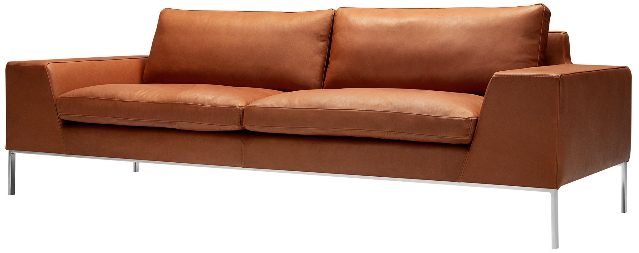 Sits Justus 3-Zits Bank Leer Cognac