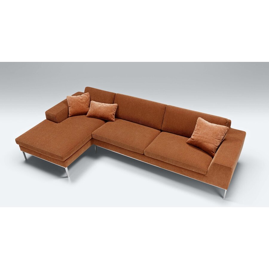 Justus 3-Zits Bank + Chaise Longue Rechts/Links Oranje Justus 3-Zits Bank + Chaise Longue Rechts/Links Oranje