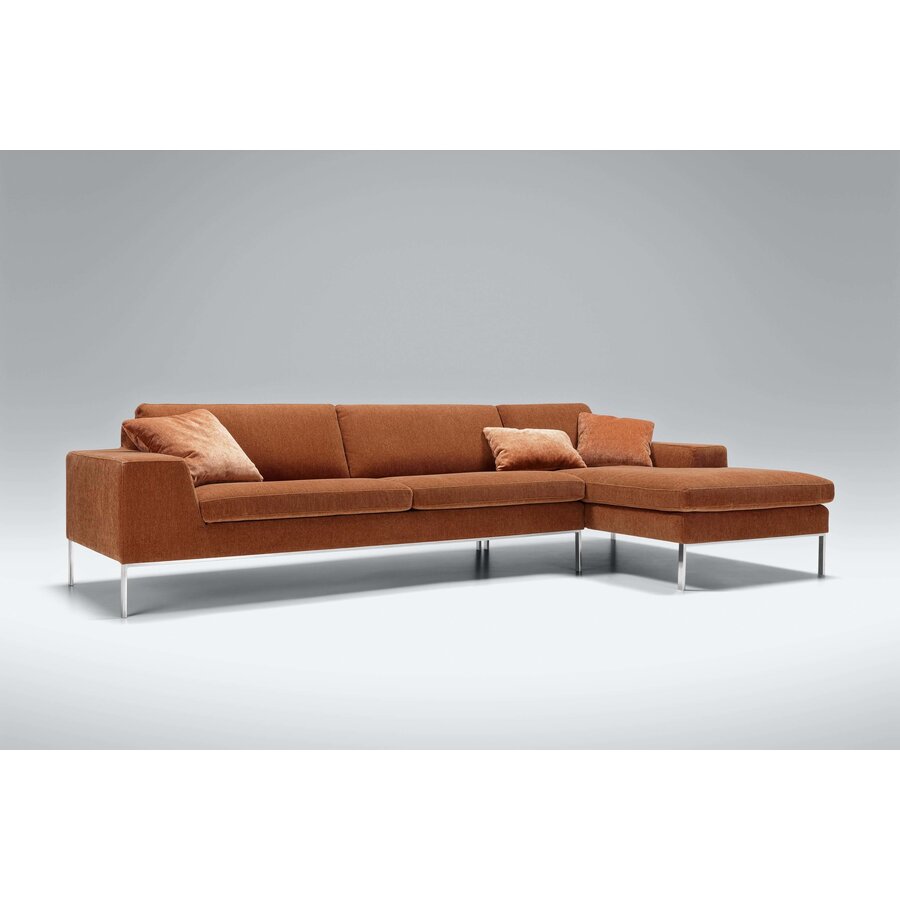 Justus 3-Zits Bank + Chaise Longue Rechts/Links Oranje Justus 3-Zits Bank + Chaise Longue Rechts/Links Oranje