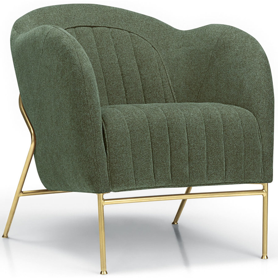 Mini Fauteuil Groen / Goud Mini Fauteuil Groen / Goud