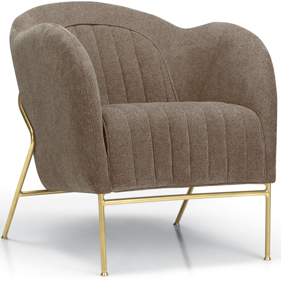 Mini Fauteuil Bruin / Goud Mini Fauteuil Bruin / Goud