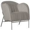 Mini Fauteuil Velvet Lichtgrijs / Chrome