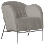 Sits Mini Fauteuil Velvet Lichtgrijs / Chrome Sits Mini Fauteuil Velvet Lichtgrijs / Chrome