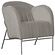 Mini Fauteuil Velvet Lichtgrijs / Chrome