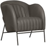 Sits Mini Fauteuil Leer Grijs / Zwart Sits Mini Fauteuil Leer Grijs / Zwart