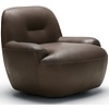 Uma Fauteuil Leder Donkerbruin