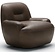 Uma Fauteuil Leder Donkerbruin