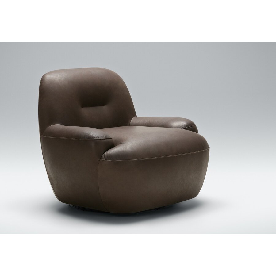 Uma Fauteuil Leder Donkerbruin Uma Fauteuil Leder Donkerbruin
