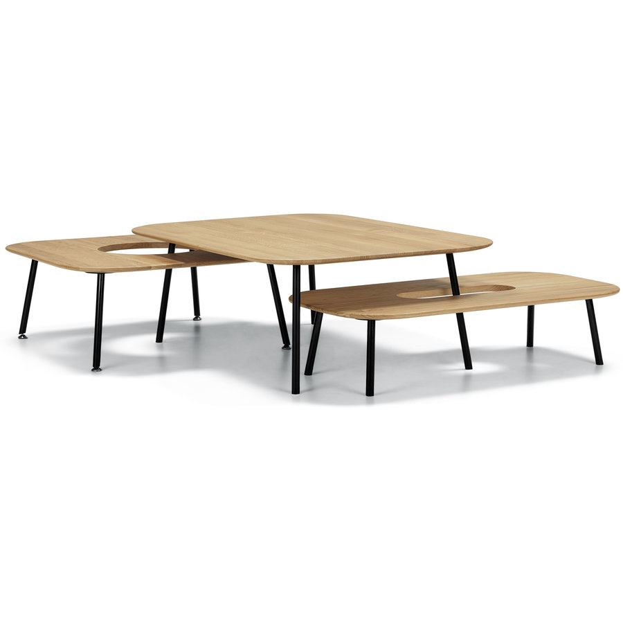 Tetris Salontafel Set Eiken