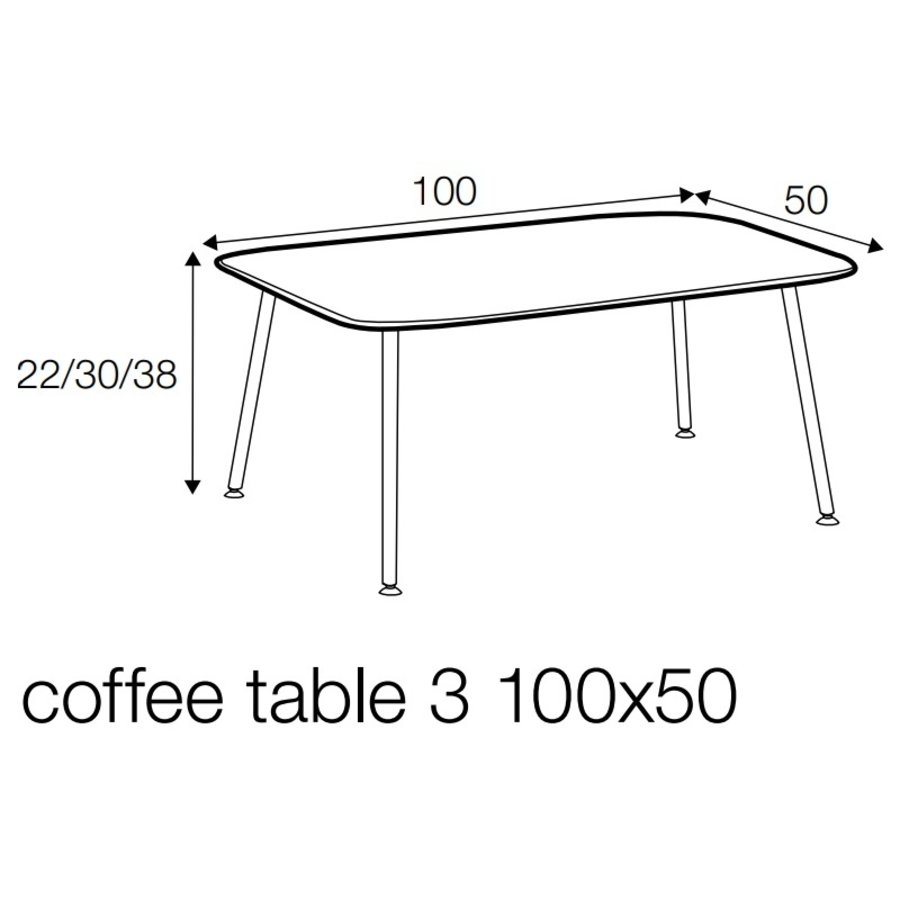 Tetris 100 x 50 cm Salontafel Wit Tetris 100 x 50 cm Salontafel Wit